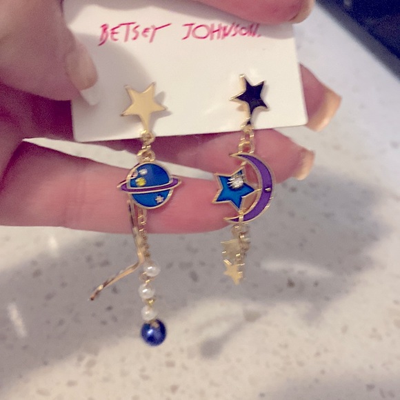 Betsey Johnson Jewelry - Betsy Johnson star in planet moon earrings Brand New